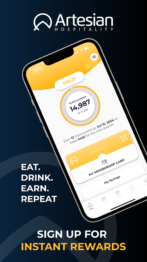 Artesian Loyalty App Screenshot
